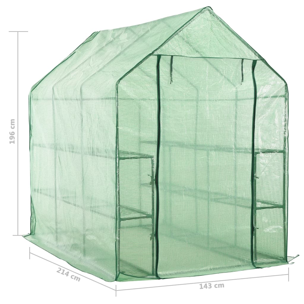 walk-in-greenhouse-with-12-shelves-steel-56-3-x84-5-x77-2 At Willow and Wine USA!