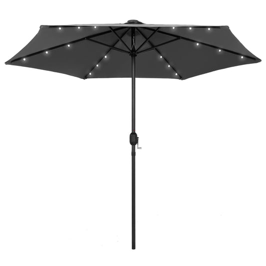 parasol-with-led-lights-and-aluminum-pole-106-3-anthracite At Willow and Wine USA!