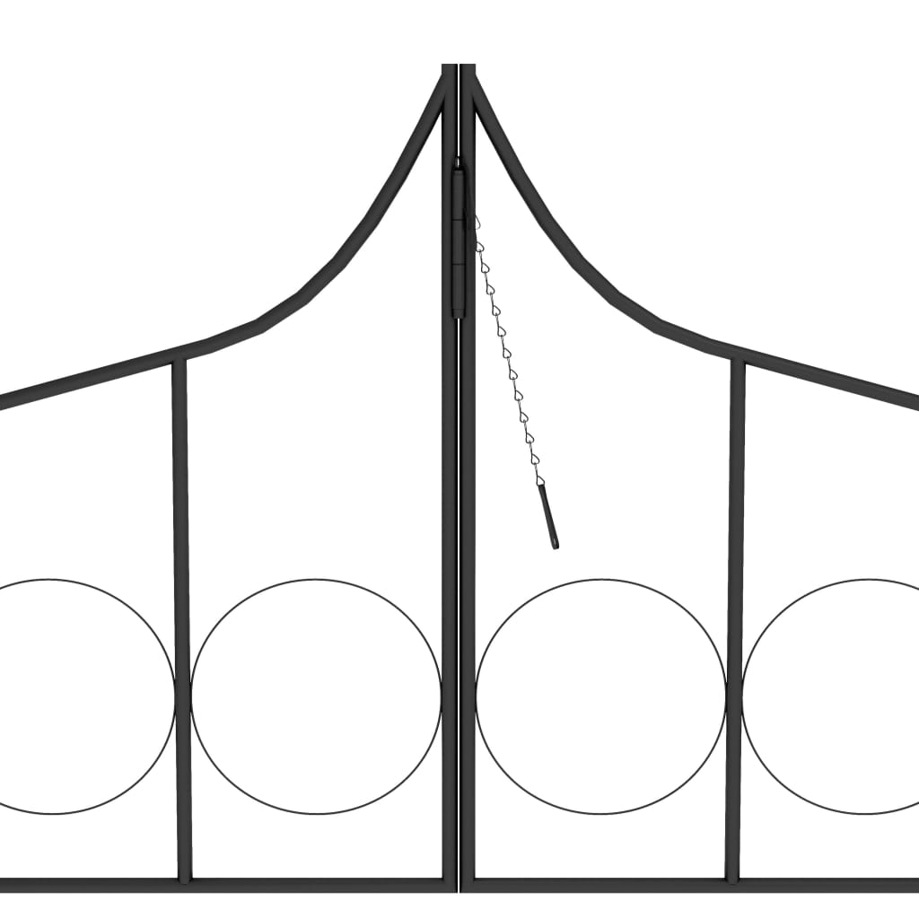 garden-arch-with-gate-black-54-3-x15-7-x93-7-iron At Willow and Wine USA!