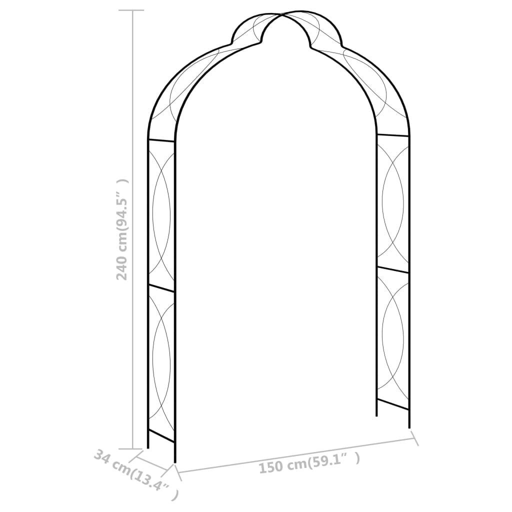 garden-arch-black-59-1-x13-4-x94-5-iron At Willow and Wine USA!