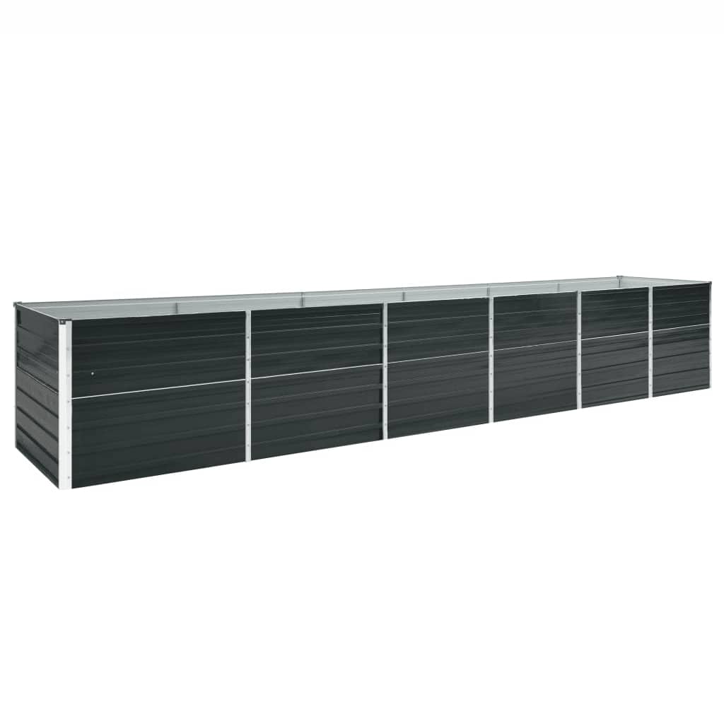 garden-raised-bed-galvanized-steel-94-5-x15-7-x17-7-anthracite At Willow and Wine USA!