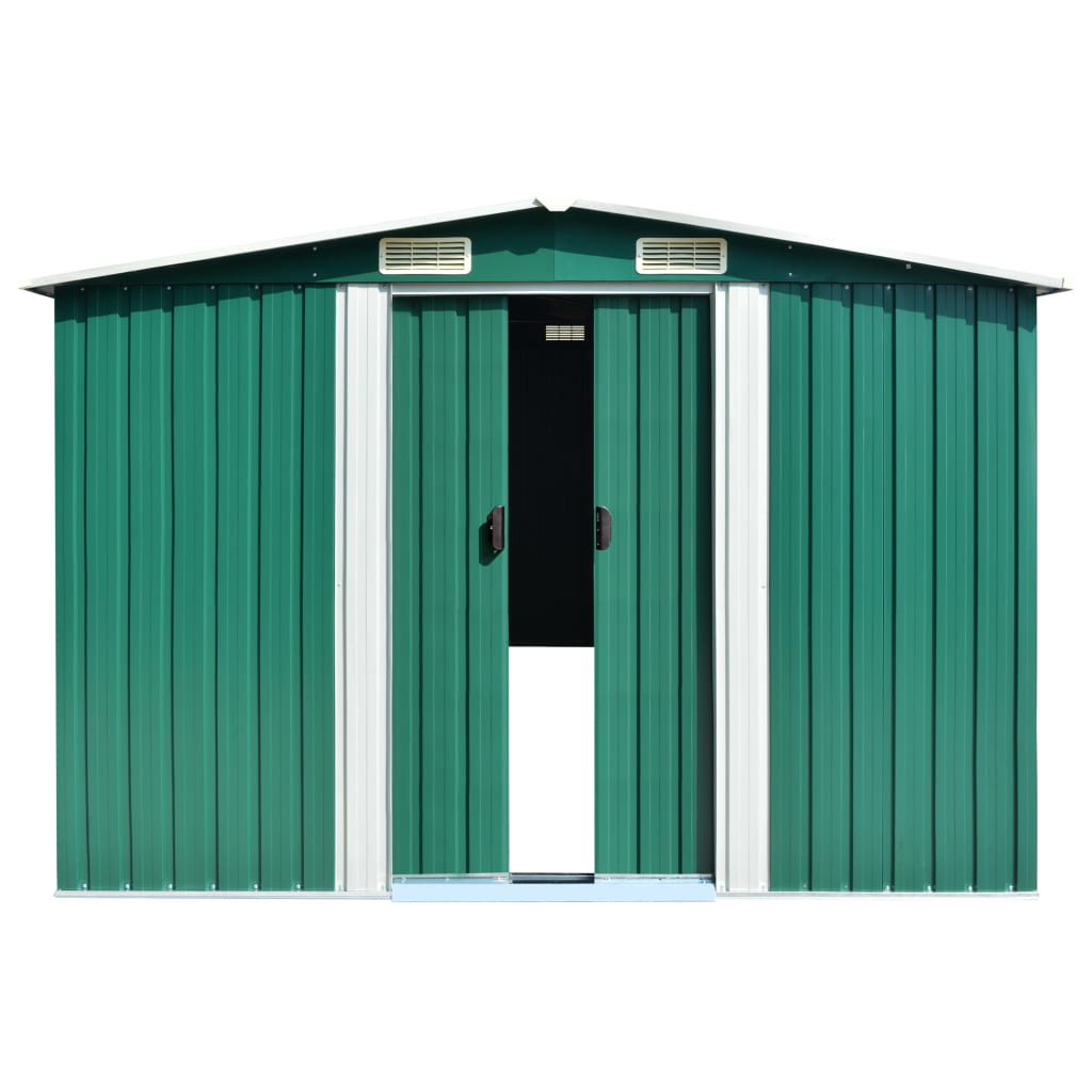 garden-shed-green-101-2-x306-7-x71-3-galvanized-steel At Willow and Wine USA!