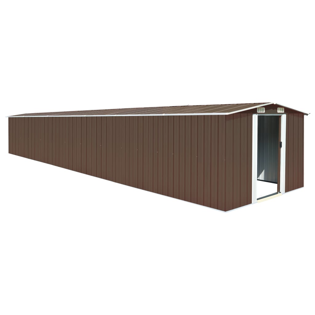 garden-shed-brown-101-2-x306-7-x71-3-galvanized-steel At Willow and Wine USA!