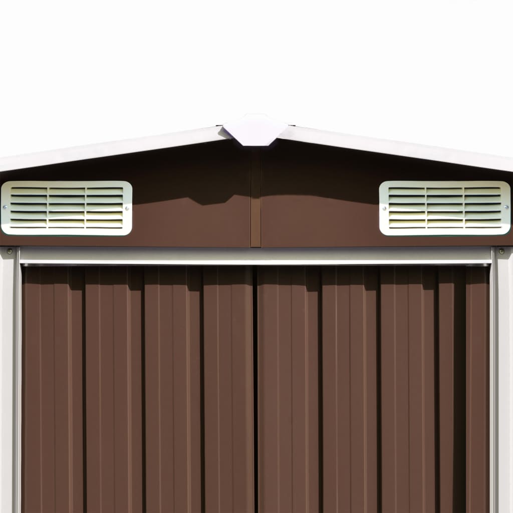 garden-shed-brown-101-2-x306-7-x71-3-galvanized-steel At Willow and Wine USA!