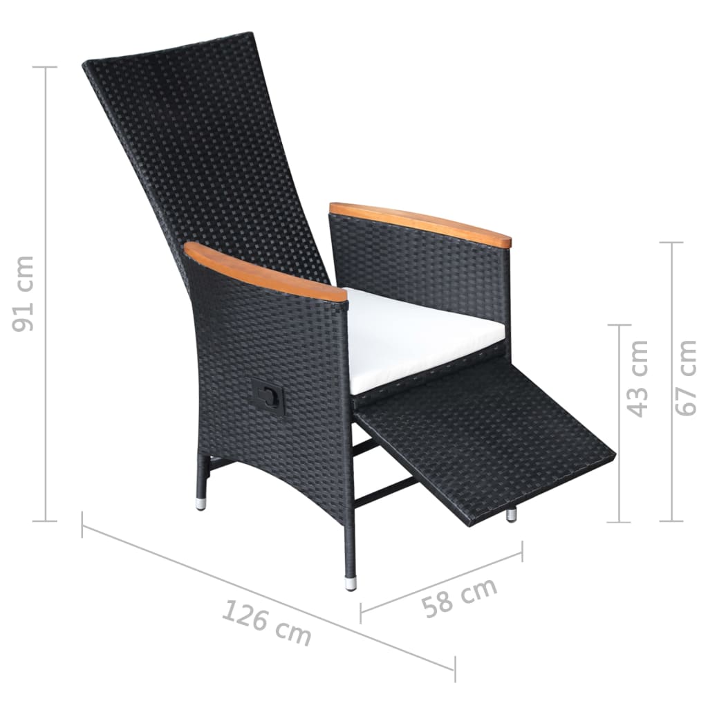 reclining-patio-chairs-2-pcs-with-cushions-poly-rattan-black At Willow and Wine USA!