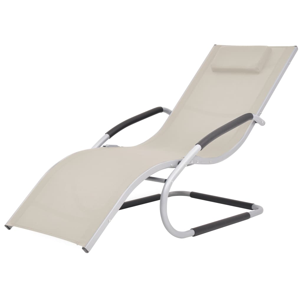 sun-lounger-with-pillow-aluminum-and-textilene-taupe At Willow and Wine USA!