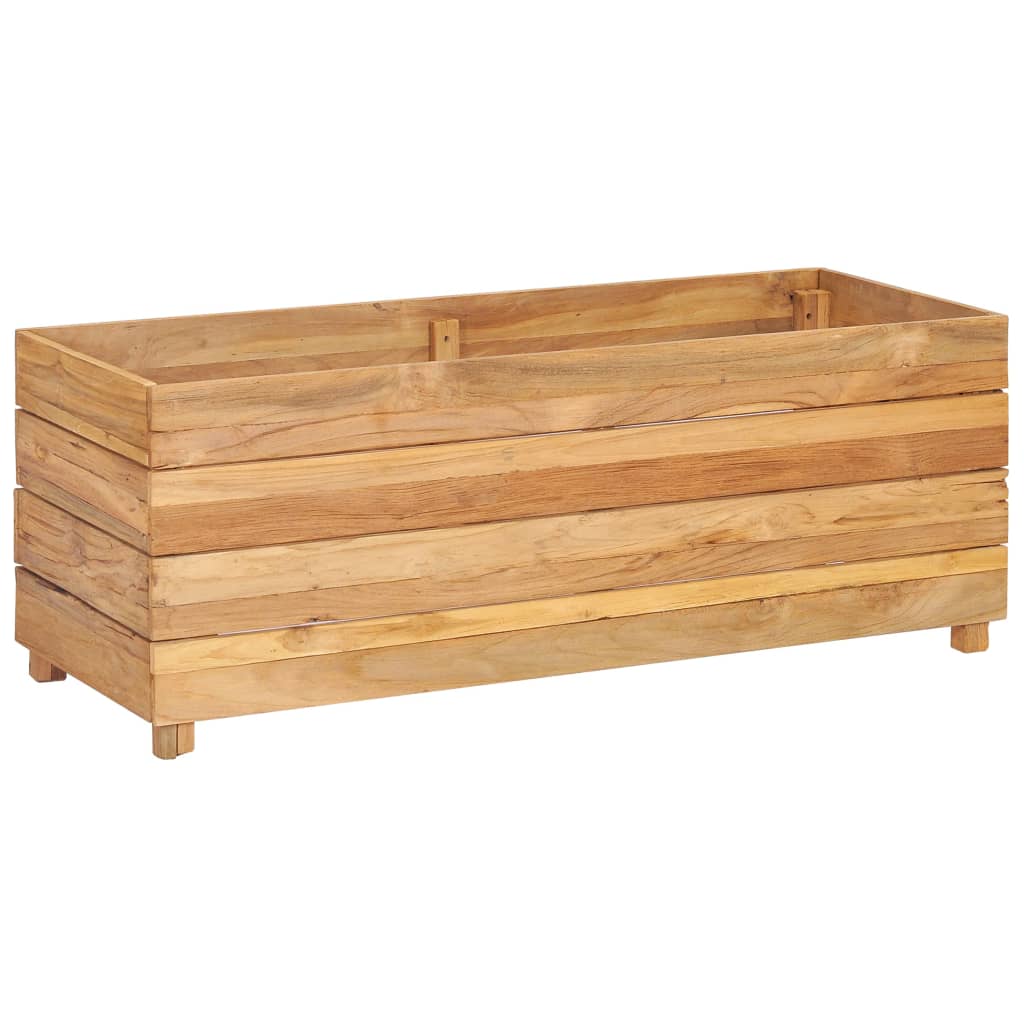 raised-bed-39-4-x15-7-x15-solid-wood-teak-and-steel At Willow and Wine USA!