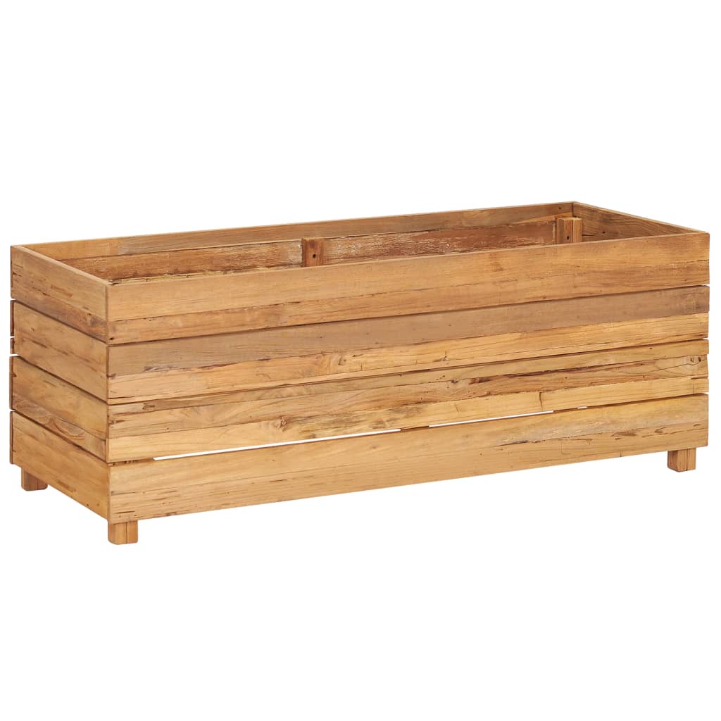 raised-bed-39-4-x15-7-x15-solid-wood-teak-and-steel At Willow and Wine USA!