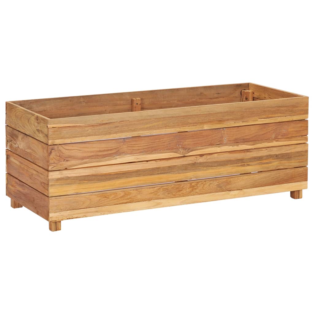 raised-bed-39-4-x15-7-x15-solid-wood-teak-and-steel At Willow and Wine USA!