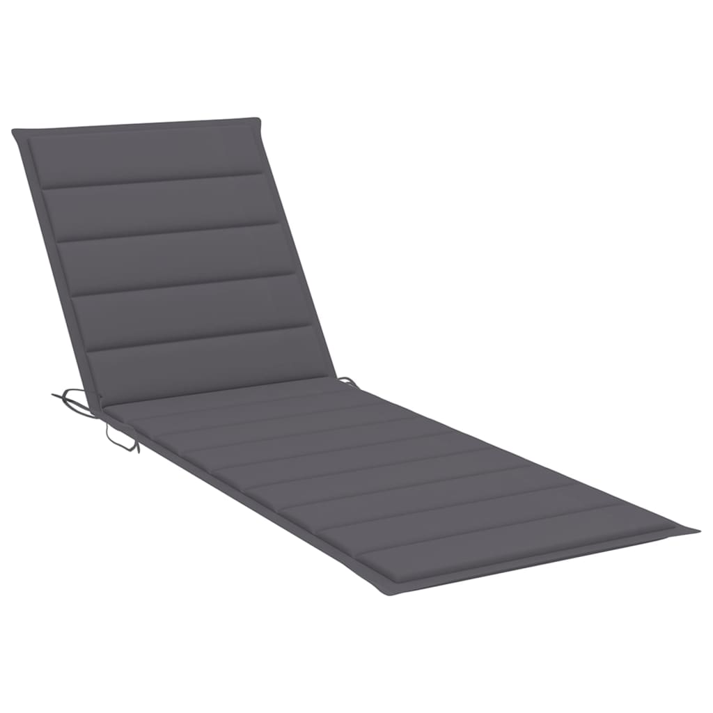 Sunlounger Cushion Anthracite 74.8"x23.6"x1.6"