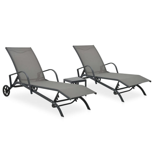 sun-loungers-2-pcs-with-table-textilene-and-steel At Willow and Wine USA!