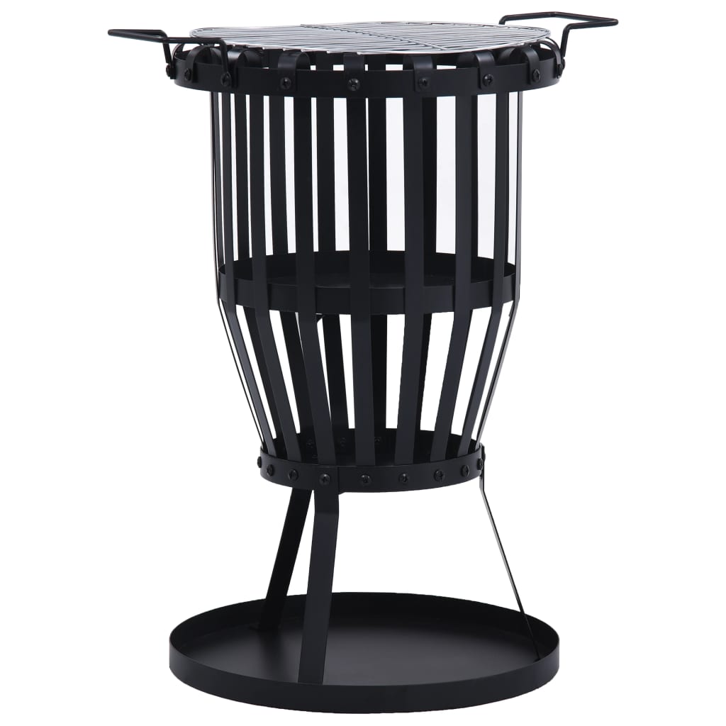 garden-fire-pit-basket-with-bbq-grill-steel-19 At Willow and Wine USA!