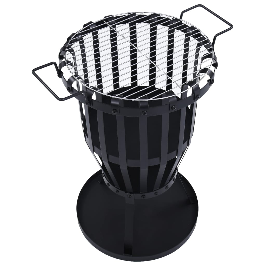 garden-fire-pit-basket-with-bbq-grill-steel-19 At Willow and Wine USA!