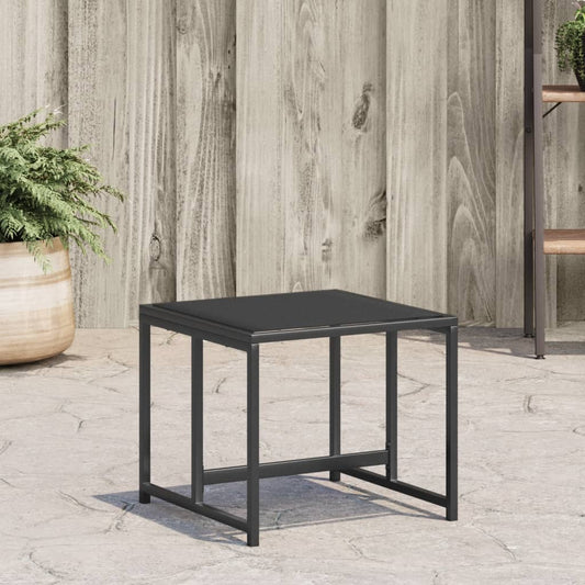 Patio Stools 4 pcs Black Steel and Textilene