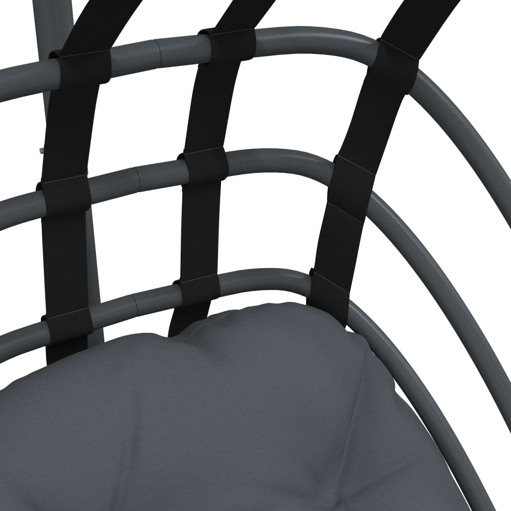 Hanging Egg Chair with Stand Anthracite Steel