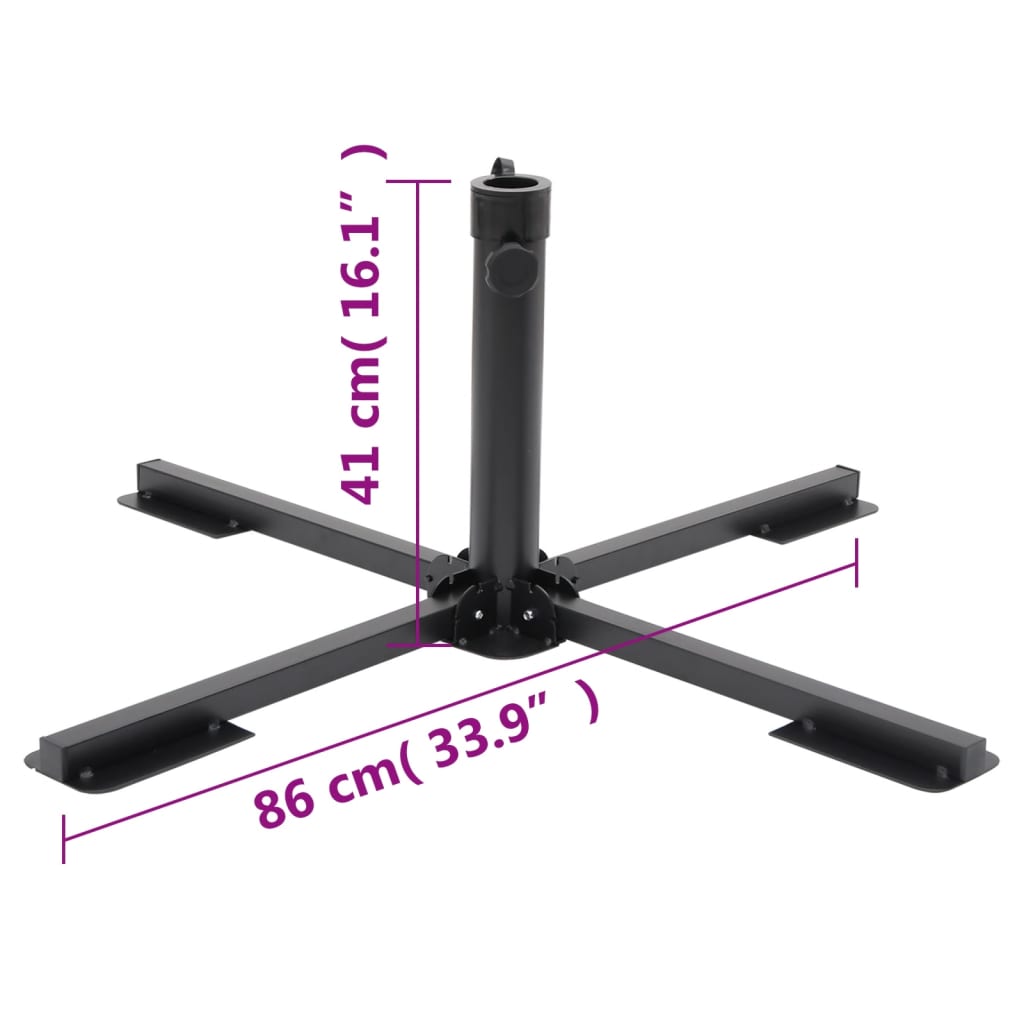 parasol-base-foldable-for-o1-5-1-9-pole-glossy-black-steel-913271 At Willow and Wine USA!