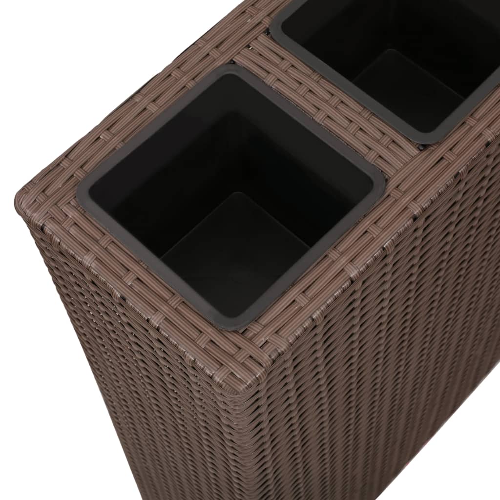 garden-raised-bed-with-4-pots-poly-rattan-brown At Willow and Wine USA!