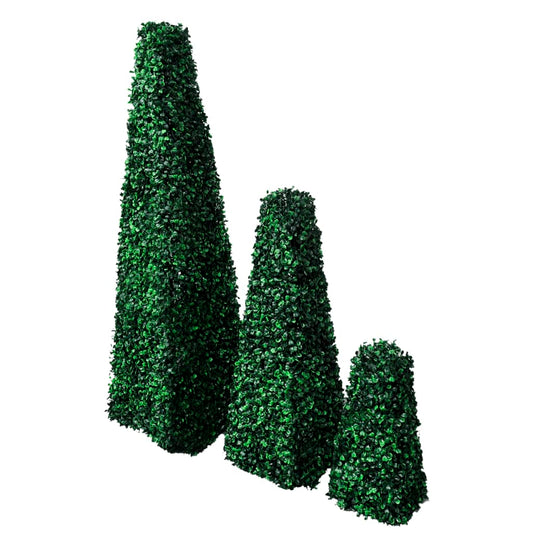 set-of-3-artificial-boxwood-pyramid-topiary-924821 At Willow and Wine USA!