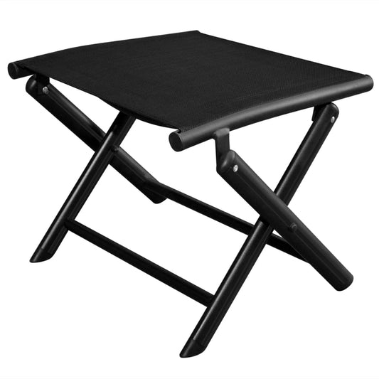 folding-footstool-black-aluminum-and-textilene At Willow and Wine USA!