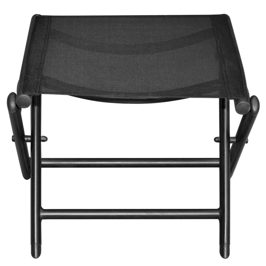 folding-footstool-black-aluminum-and-textilene At Willow and Wine USA!