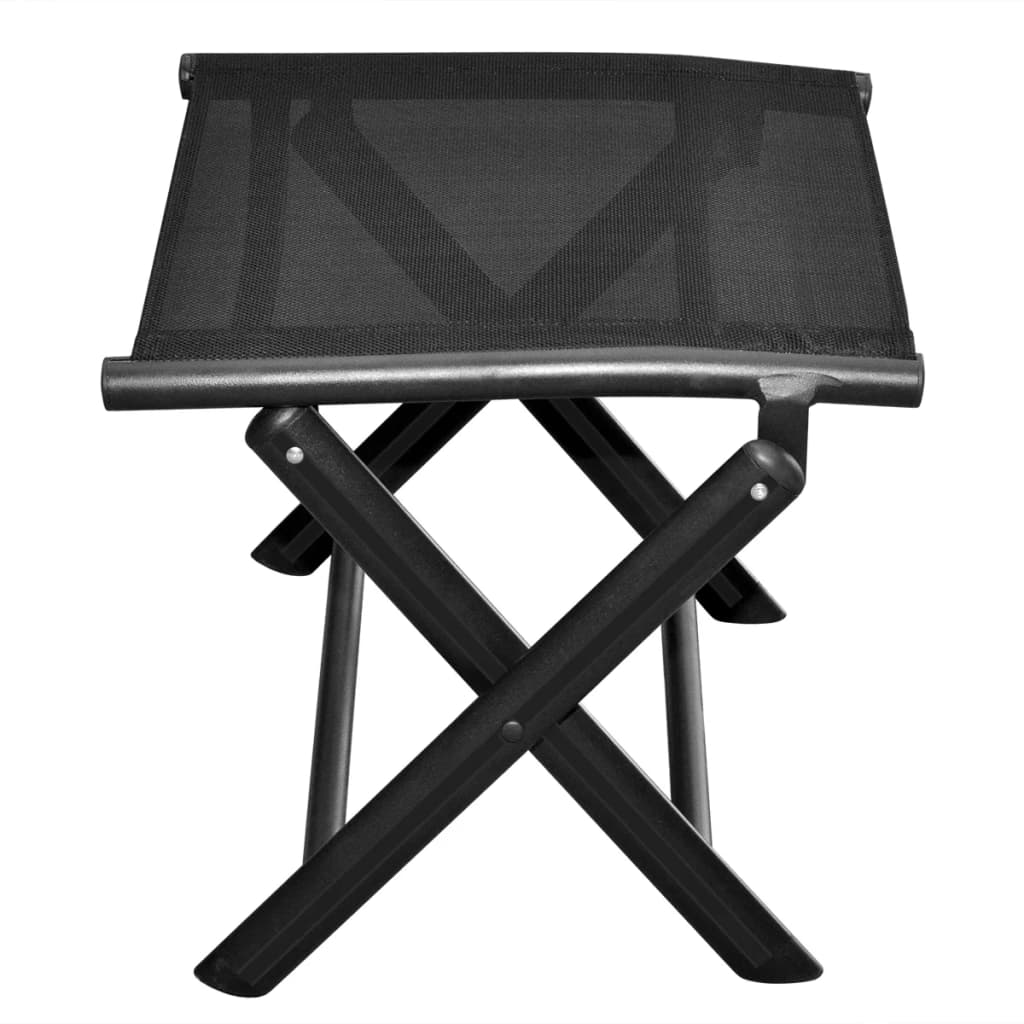 folding-footstool-black-aluminum-and-textilene At Willow and Wine USA!