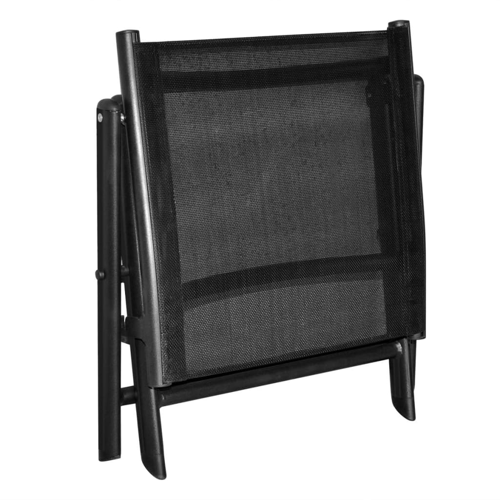 folding-footstool-black-aluminum-and-textilene At Willow and Wine USA!