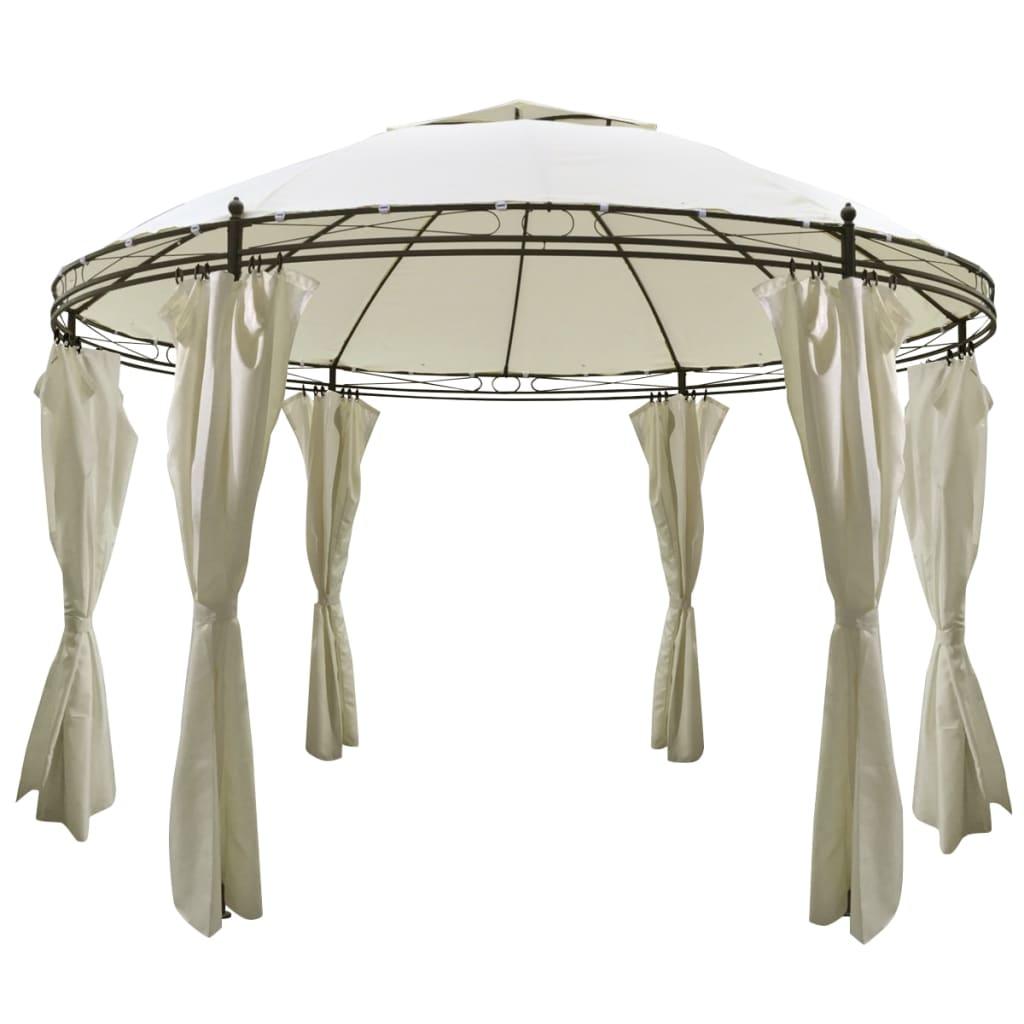 round-gazebo-with-curtains-11-5-x-8-9 At Willow and Wine USA!