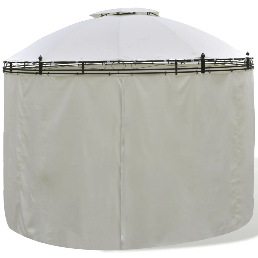 round-gazebo-with-curtains-11-5-x-8-9 At Willow and Wine USA!