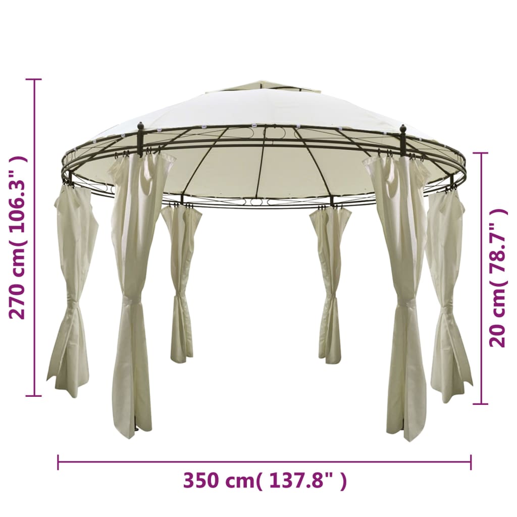 round-gazebo-with-curtains-11-5-x-8-9 At Willow and Wine USA!