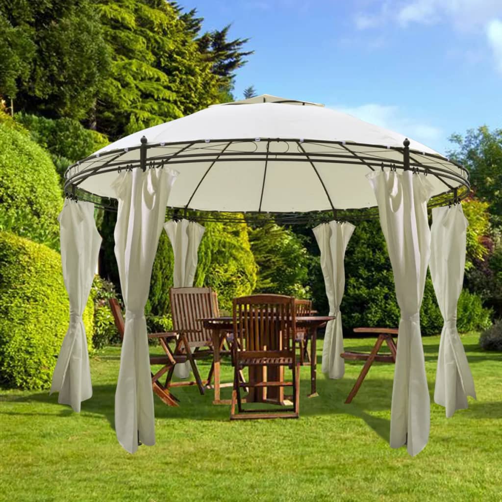 round-gazebo-with-curtains-11-5-x-8-9 At Willow and Wine USA!