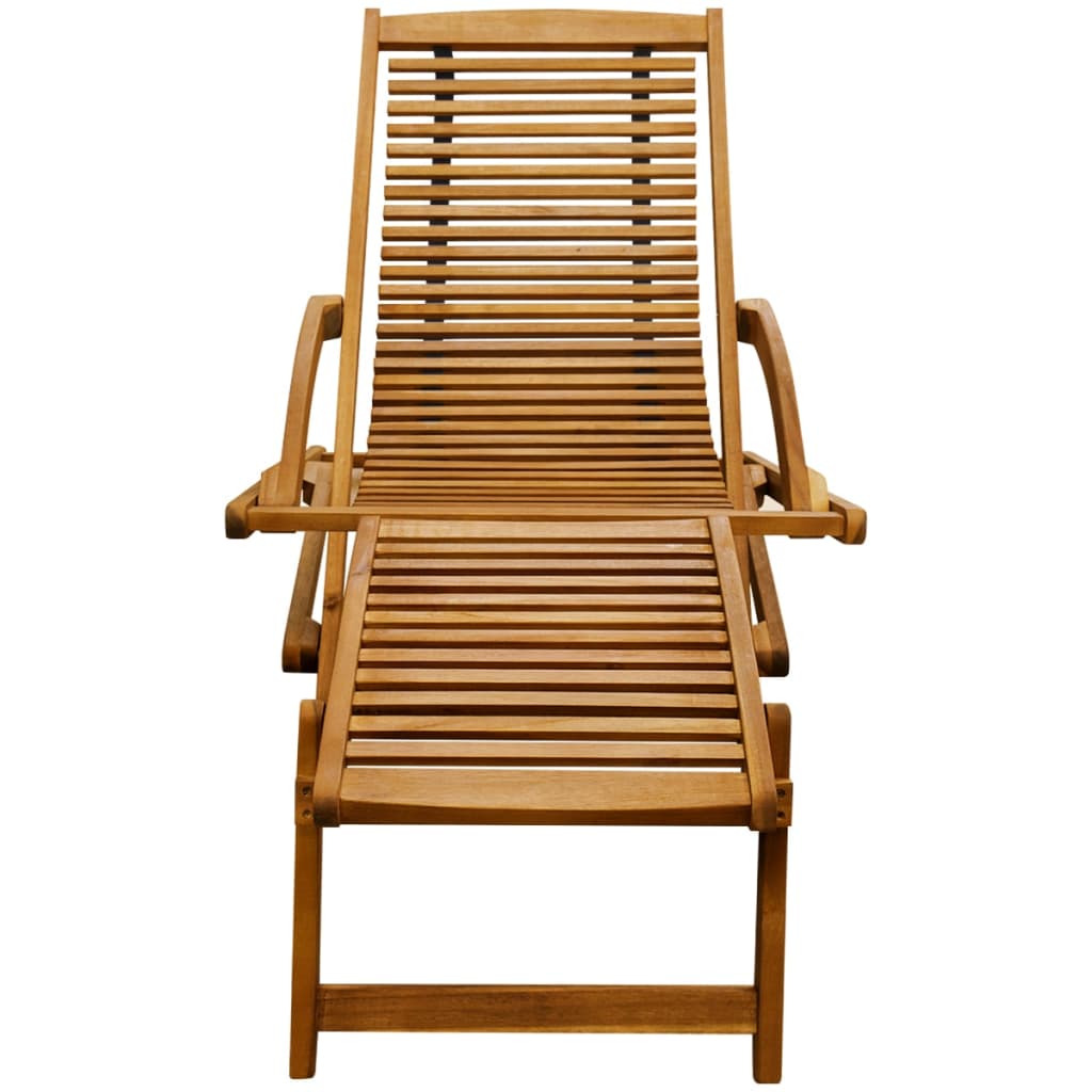 deck-chair-with-footrest-solid-acacia-wood At Willow and Wine USA!