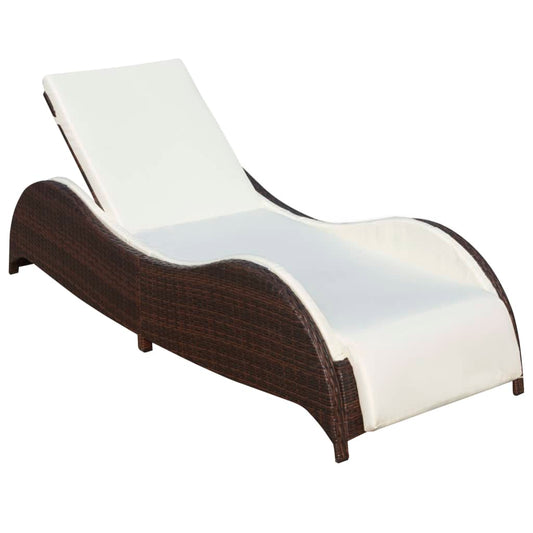 sun-lounger-with-cushion-poly-rattan-brown-3 At Willow and Wine USA!