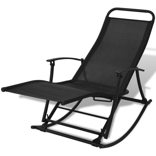 patio-rocking-chair-steel-and-textilene-black At Willow and Wine USA!