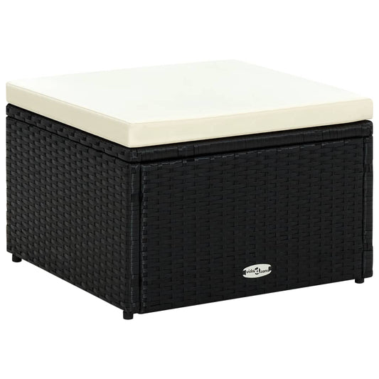 footstool-ottoman-poly-rattan-20-9-x20-9-x11-8-black At Willow and Wine USA!