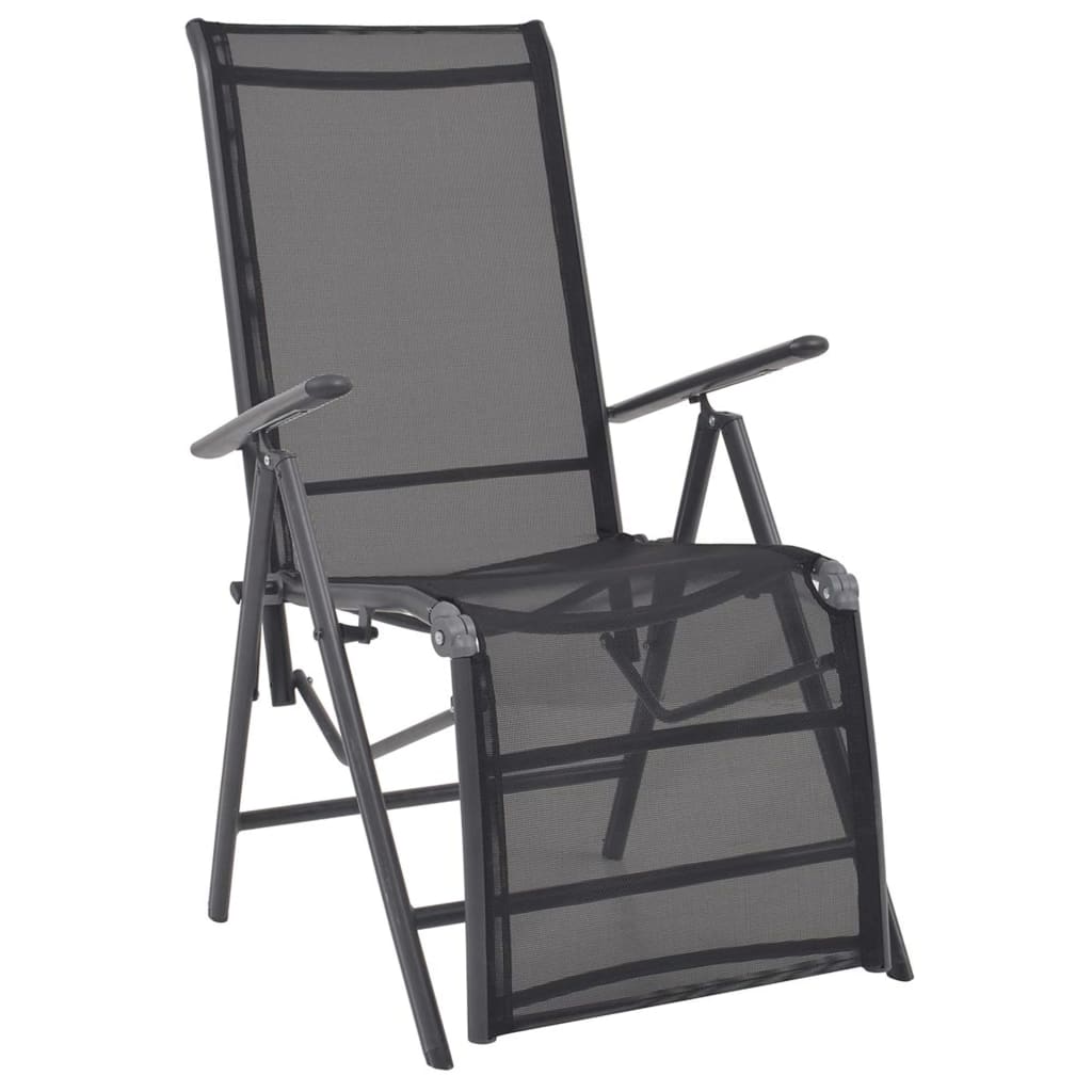 reclining-deck-chair-aluminum-and-textilene-black-1 At Willow and Wine USA!