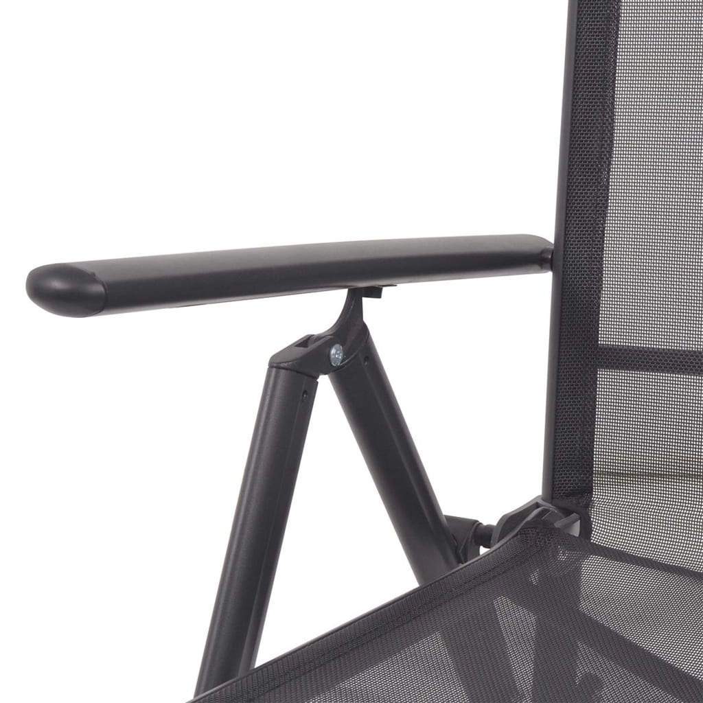 reclining-deck-chair-aluminum-and-textilene-black-1 At Willow and Wine USA!