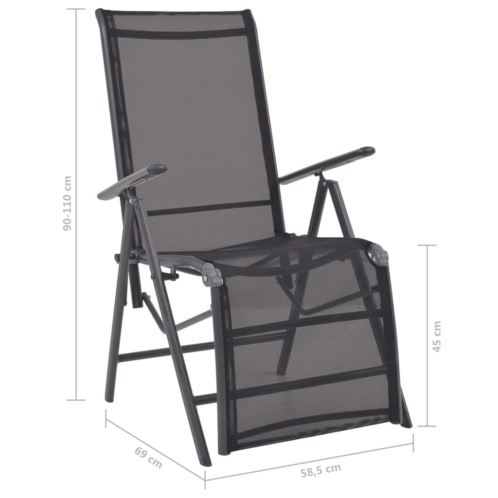 reclining-deck-chair-aluminum-and-textilene-black-1 At Willow and Wine USA!