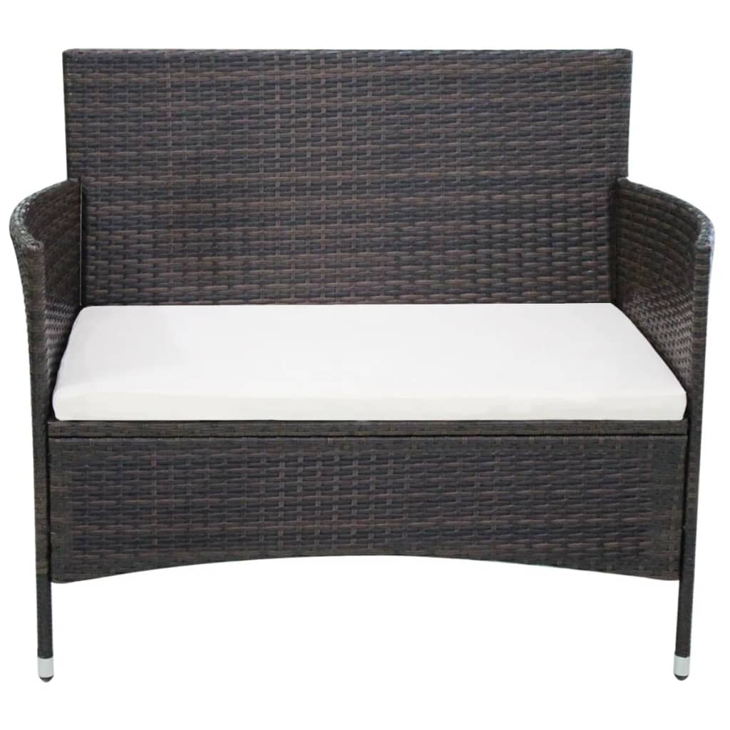 patio-bench-41-7-poly-rattan-brown At Willow and Wine USA!