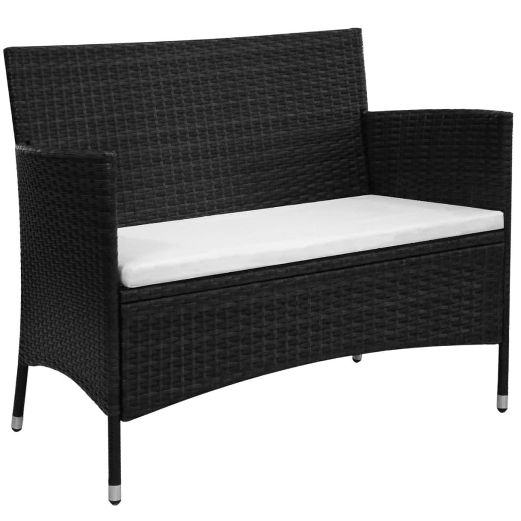 patio-bench-41-7-poly-rattan-brown At Willow and Wine USA!