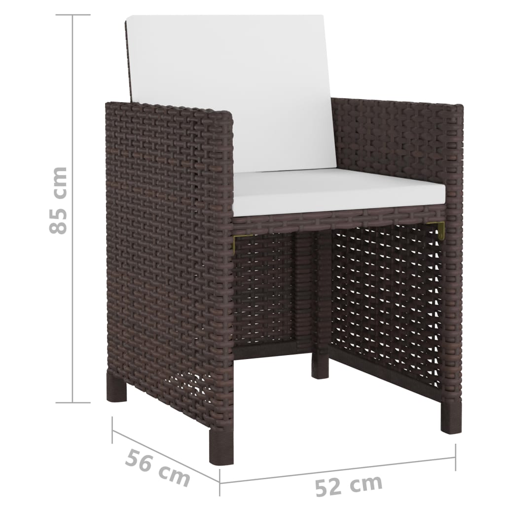 11-piece-patio-dining-set-with-cushions-poly-rattan-brown At Willow and Wine USA!
