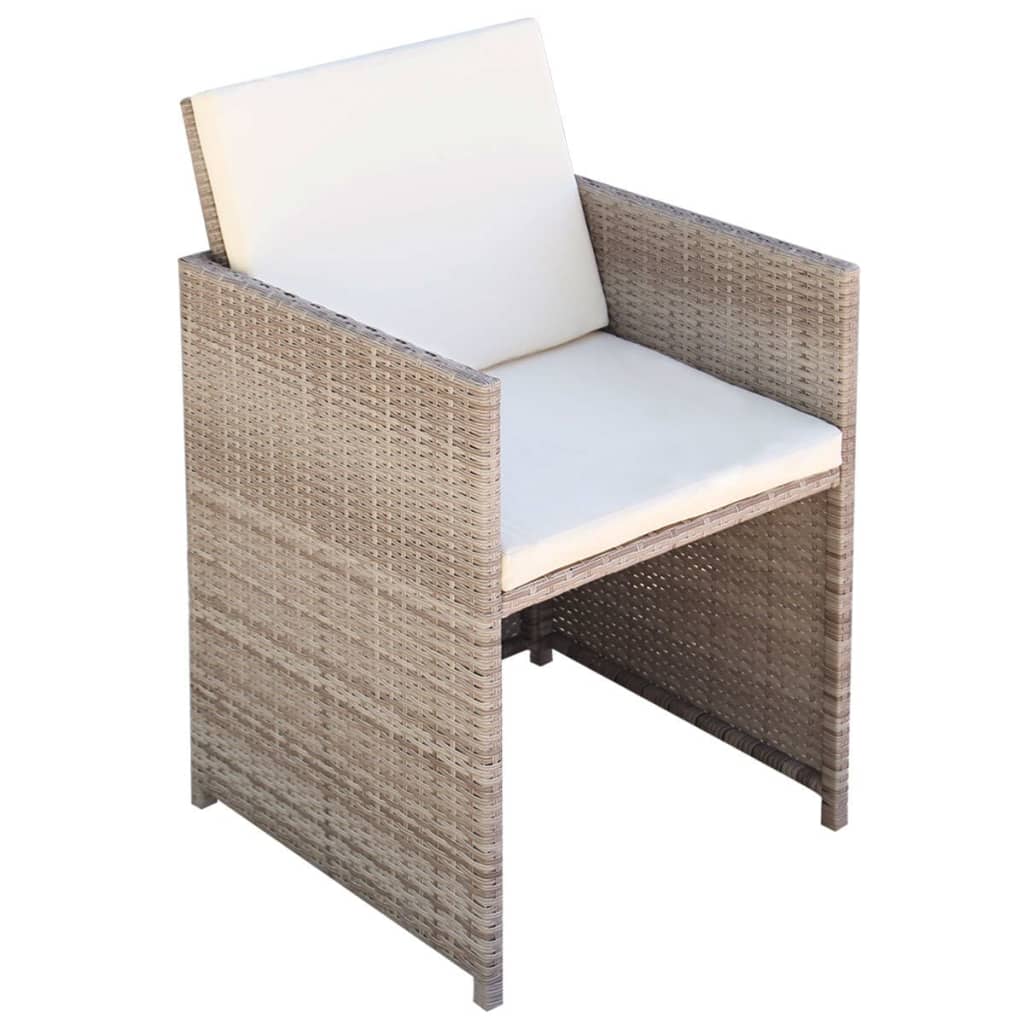 5-piece-patio-dining-set-with-cushions-poly-rattan-beige-2 At Willow and Wine USA!