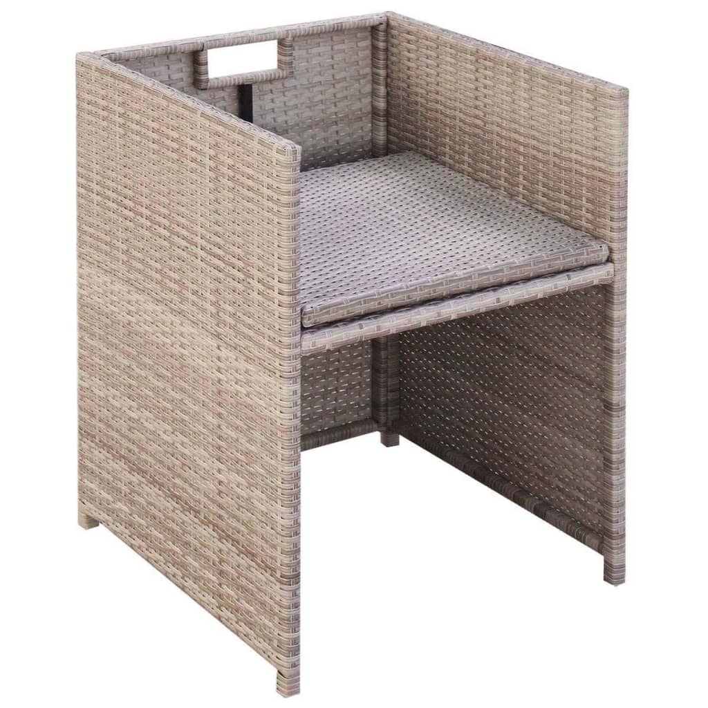 5-piece-patio-dining-set-with-cushions-poly-rattan-beige-2 At Willow and Wine USA!