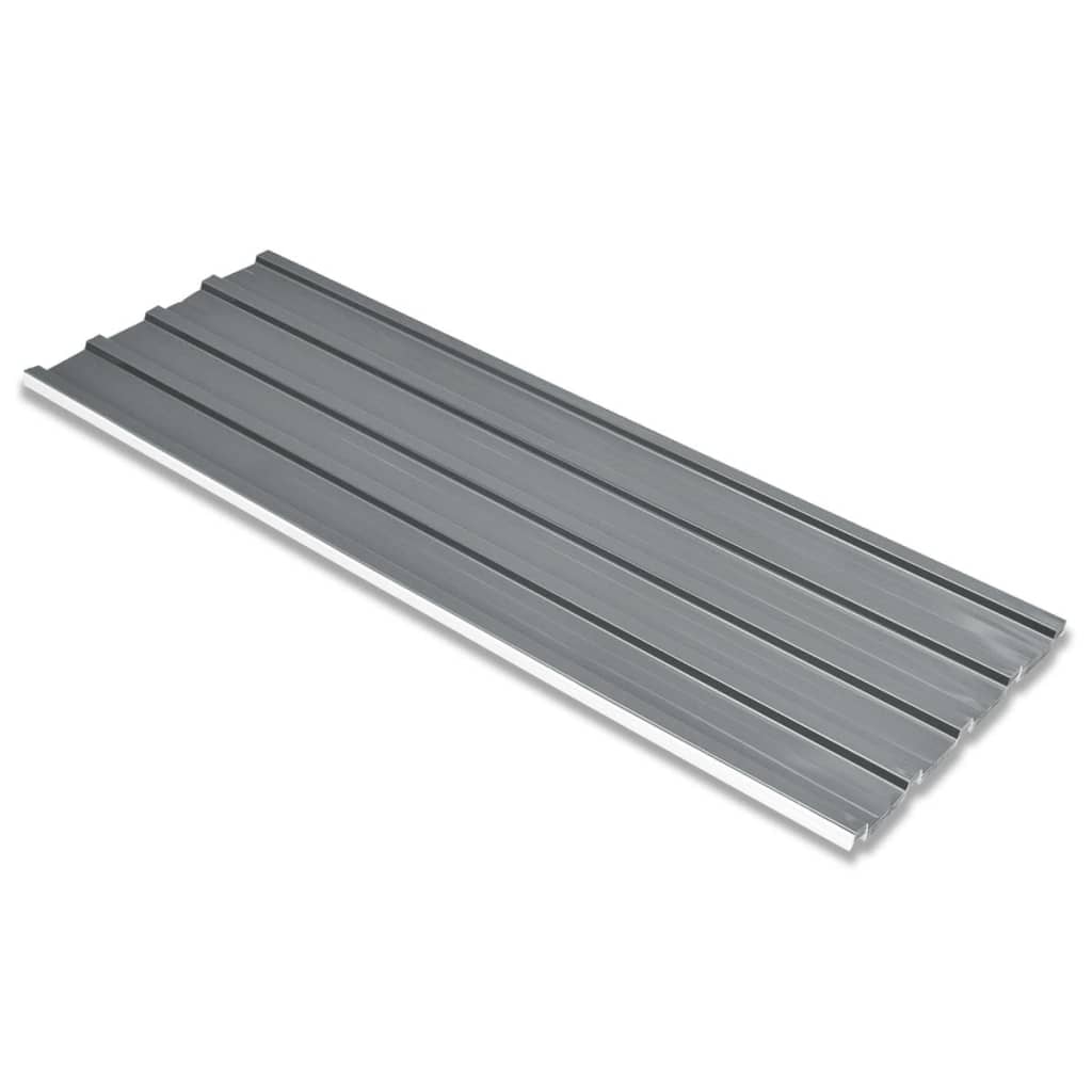 roof-panels-12-pcs-galvanized-steel-anthracite At Willow and Wine USA!
