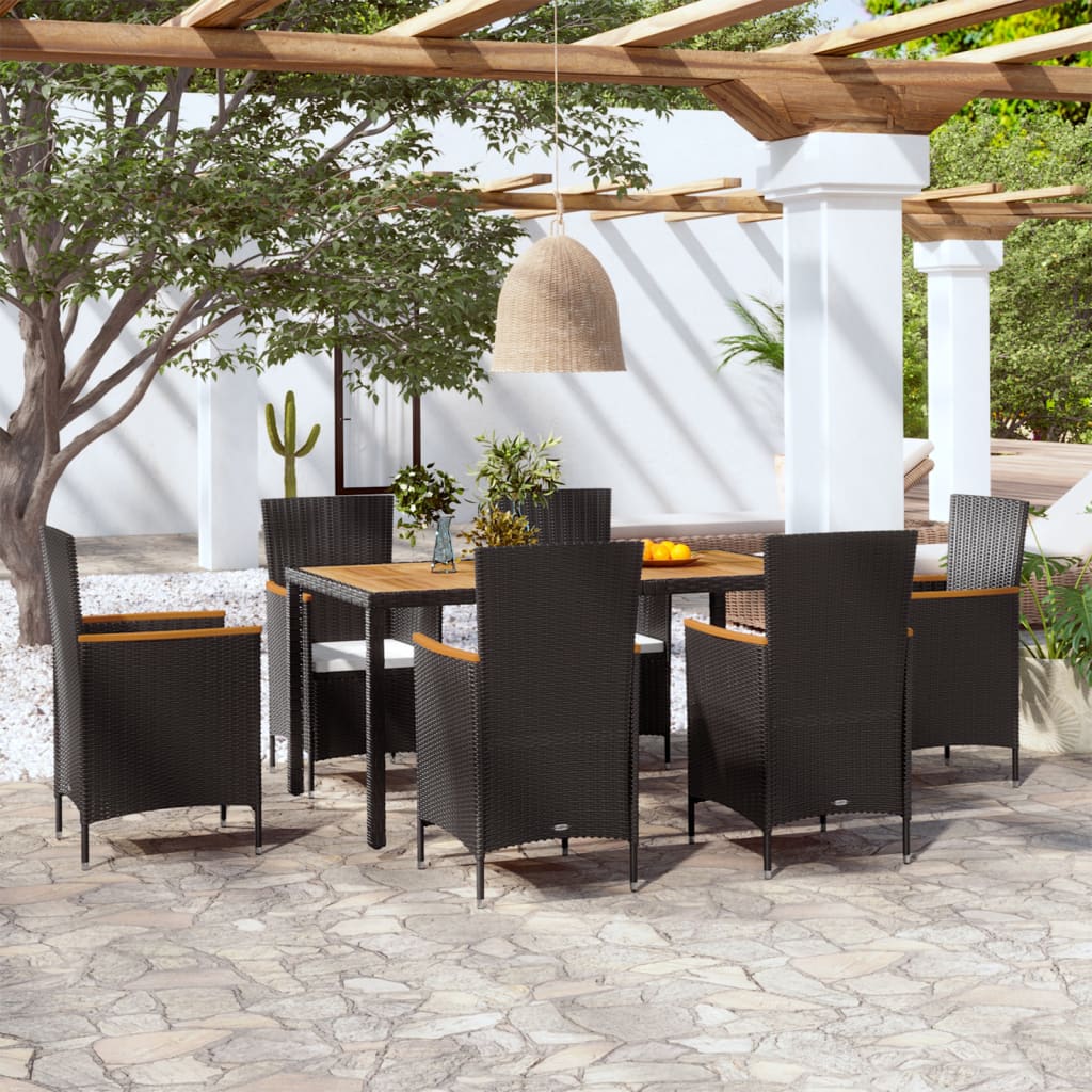 7-piece-patio-dining-set-with-cushions-poly-rattan At Willow and Wine USA!