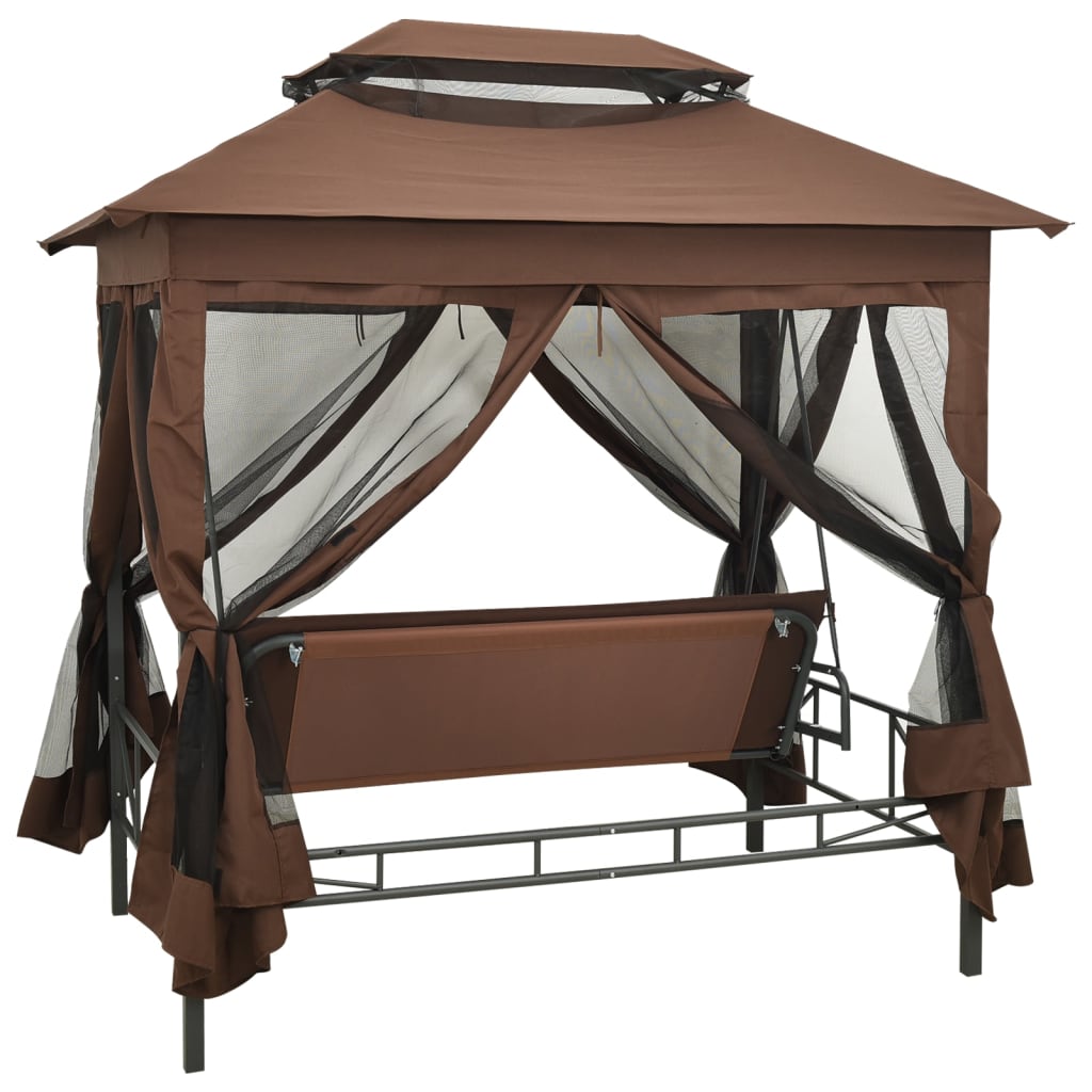 gazebo-convertible-swing-bench-coffee At Willow and Wine USA!
