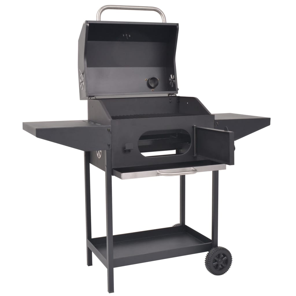 bbq-charcoal-smoker-with-bottom-shelf-black-841963 At Willow and Wine USA!