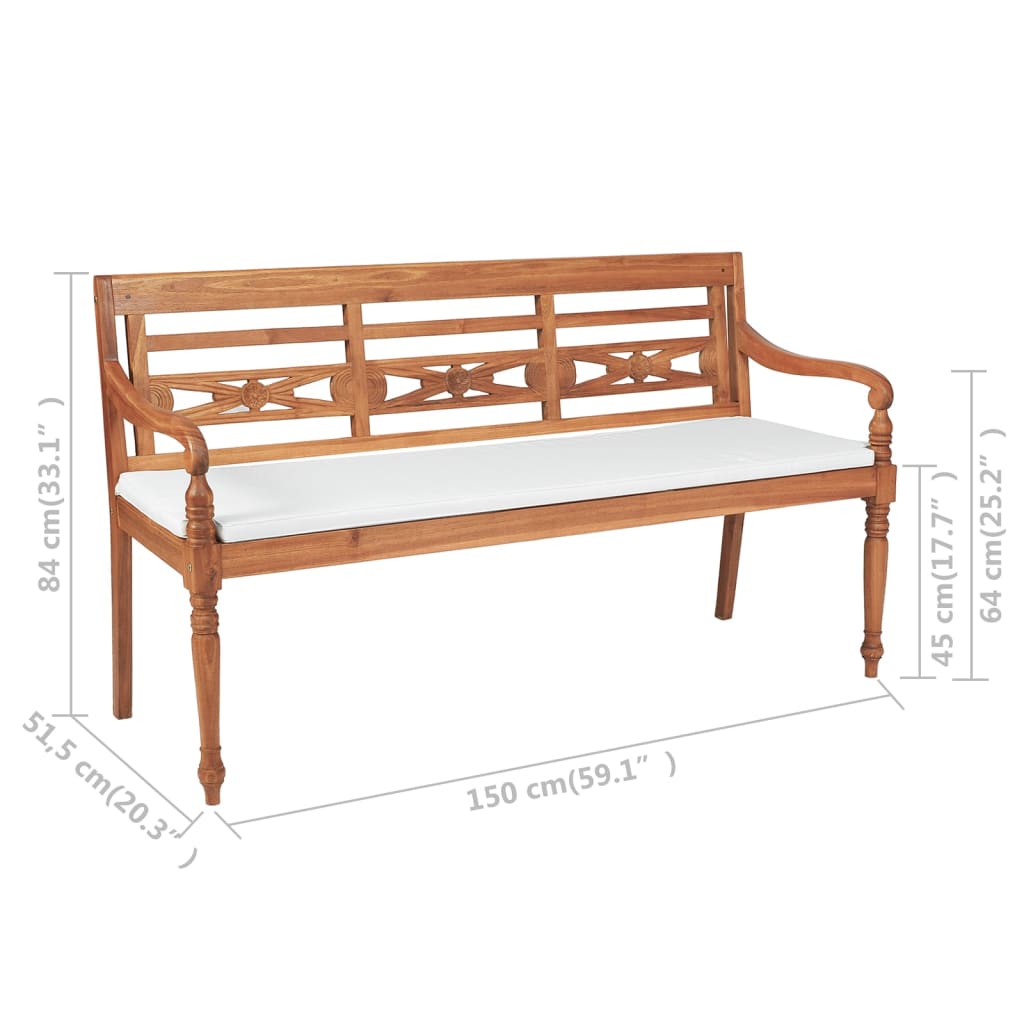 batavia-bench-with-cushions-59-1-teak At Willow and Wine USA!