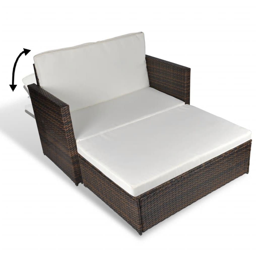 patio-sofa-poly-rattan-brown At Willow and Wine USA!