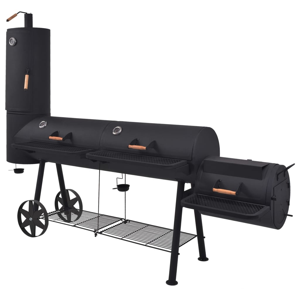 bbq-charcoal-smoker-with-bottom-shelf-black-heavy-xxxl-813899 At Willow and Wine USA!