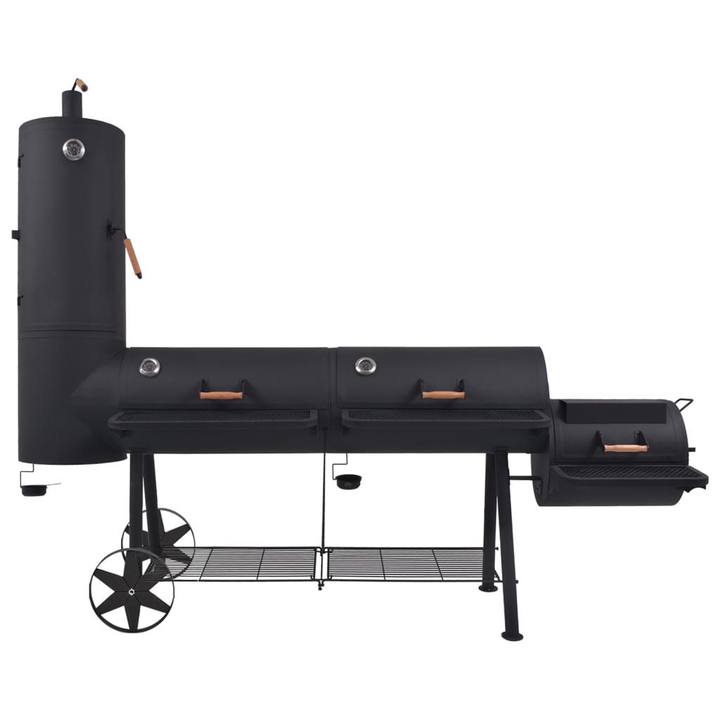 bbq-charcoal-smoker-with-bottom-shelf-black-heavy-xxxl-813899 At Willow and Wine USA!